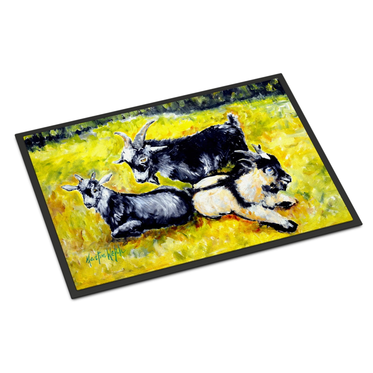 18 x 27 in. Three Goats Indoor or Outdoor Mat