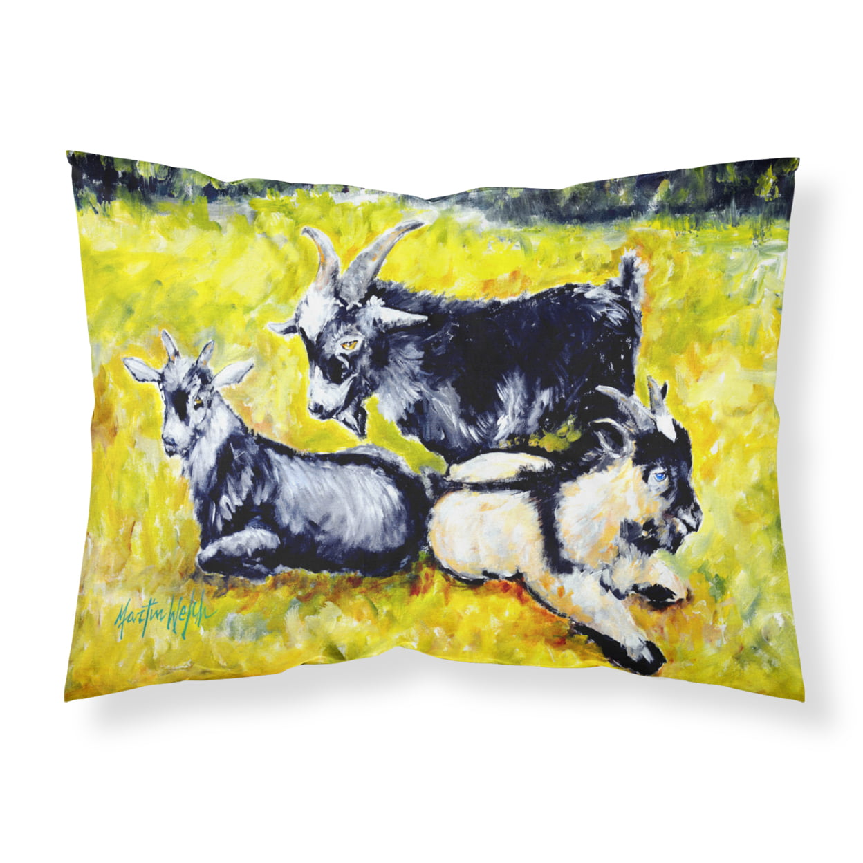MW1266PILLOWCASE Three Goats Fabric Standard Pillowcase