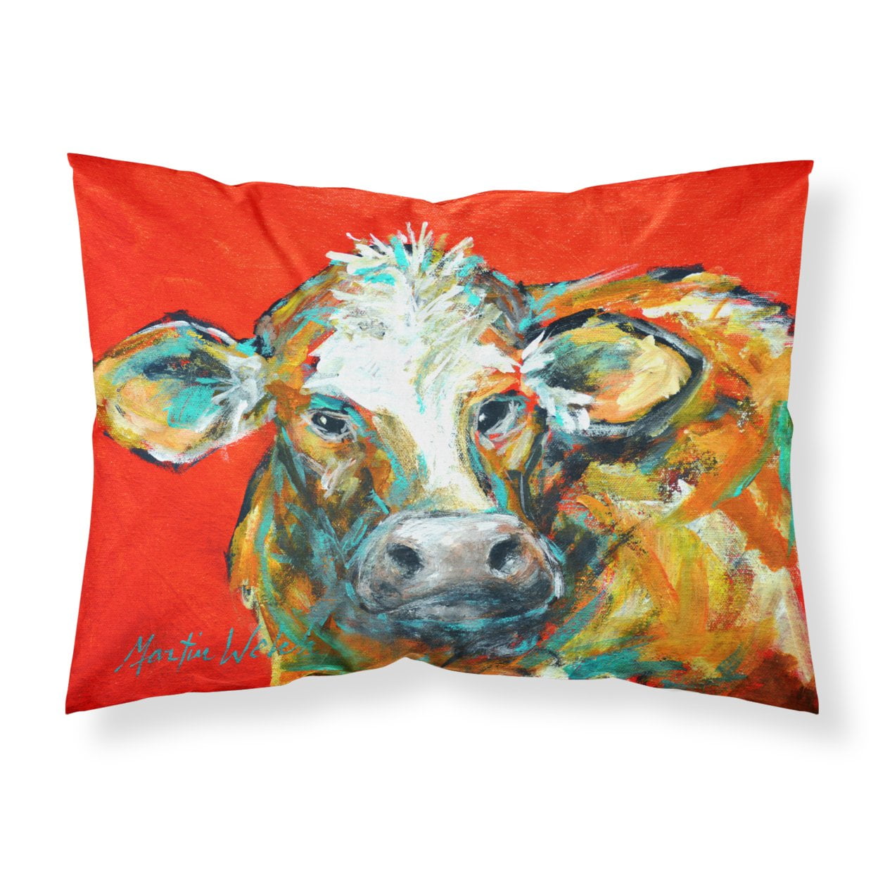 Caught Red Handed Cow Fabric Standard Pillowcase