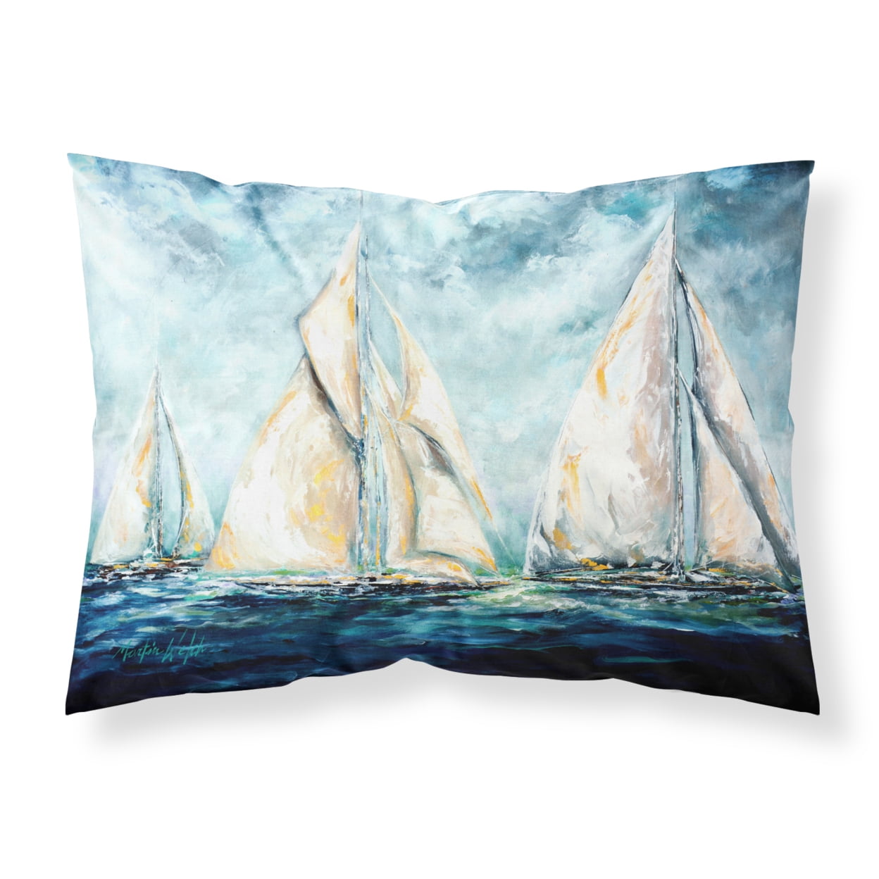 The Last Mile Sail Boats Fabric Standard Pillowcase