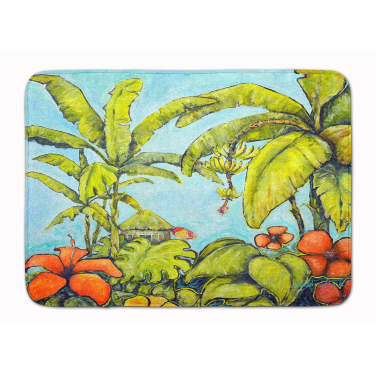 MW1268RUG Banana Cabana Machine Washable Memory Foam Mat