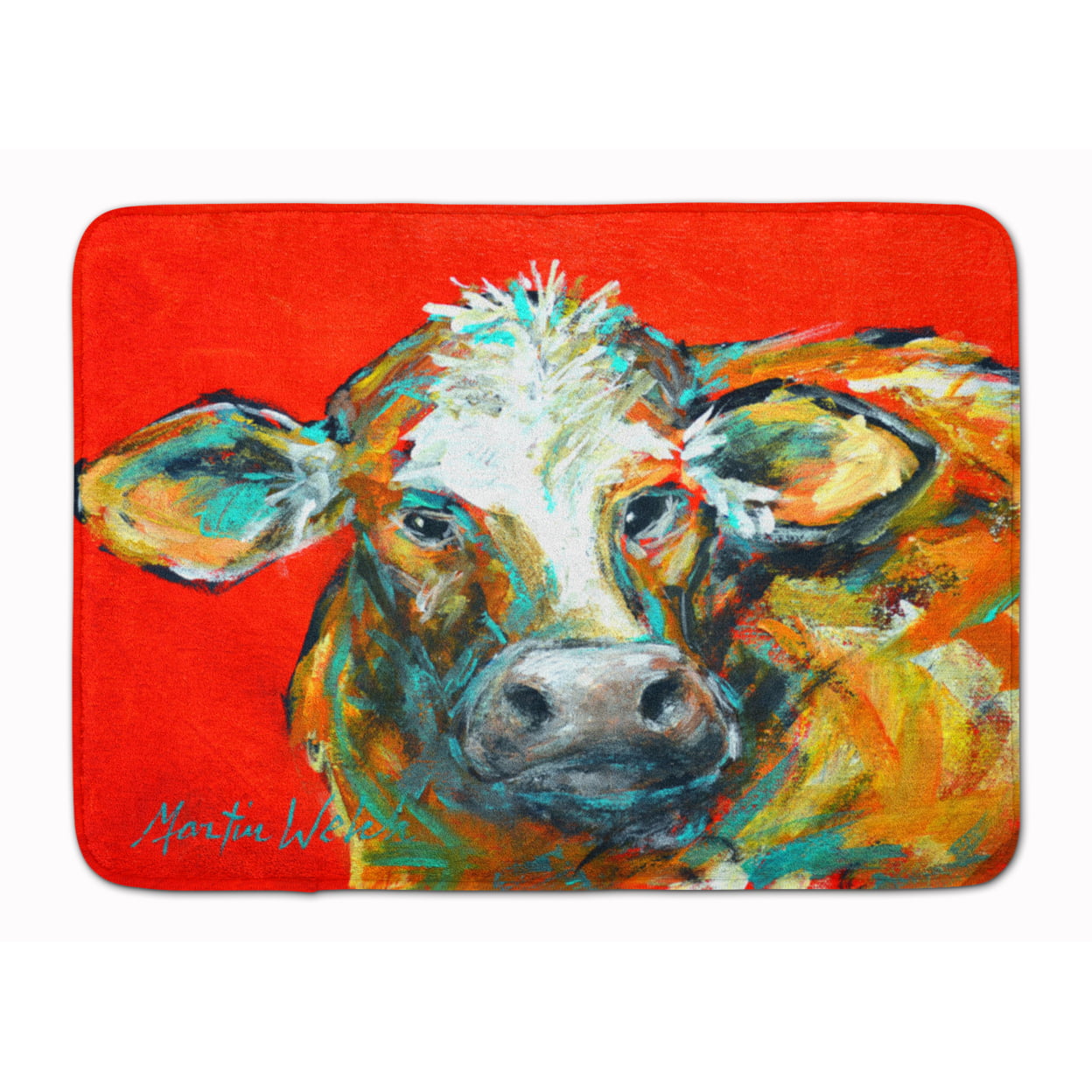 Caught Red Handed Cow Machine Washable Memory Foam Mat