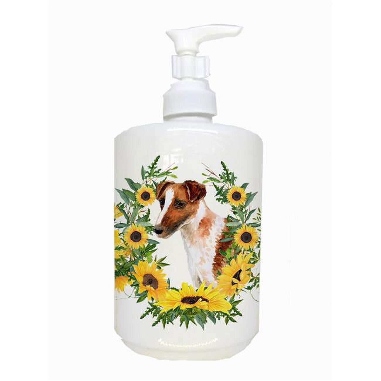 CK2839SOAP Smooth Fox Terrier Ceramic Soap Dispenser
