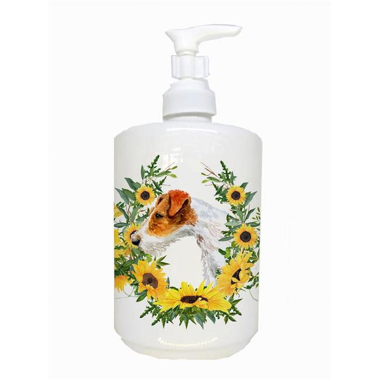 CK2842SOAP Fox Terrier Ceramic Soap Dispenser