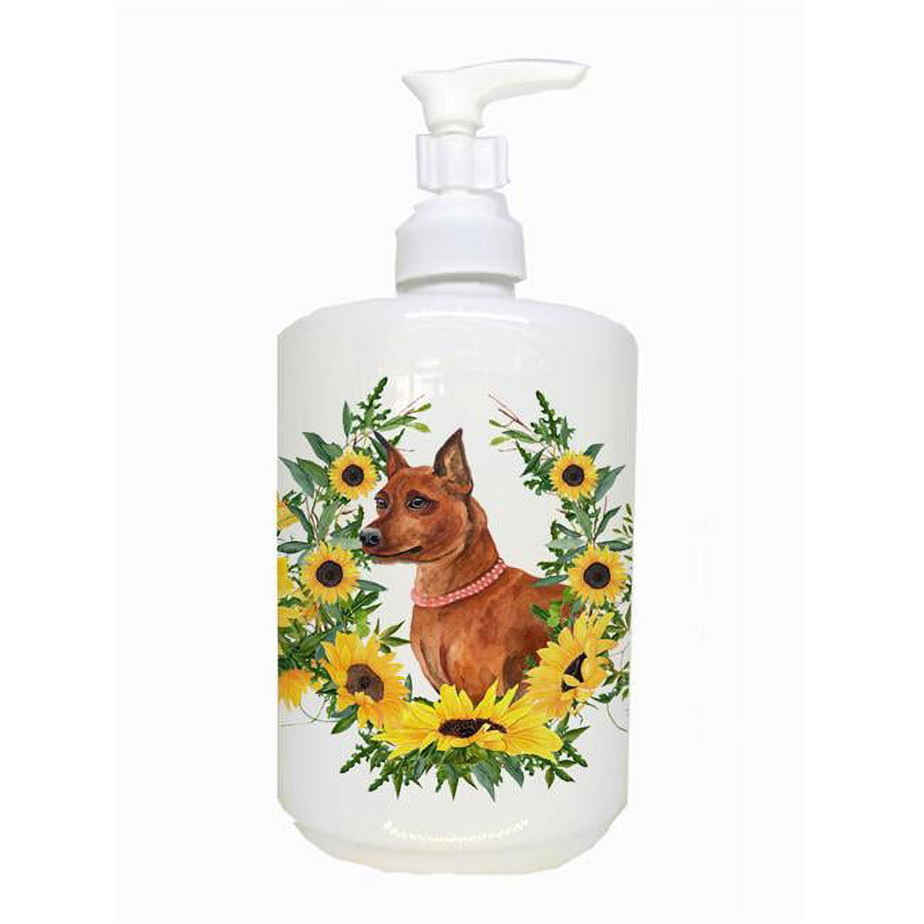 Miniature Pinscher Ceramic Soap Dispenser
