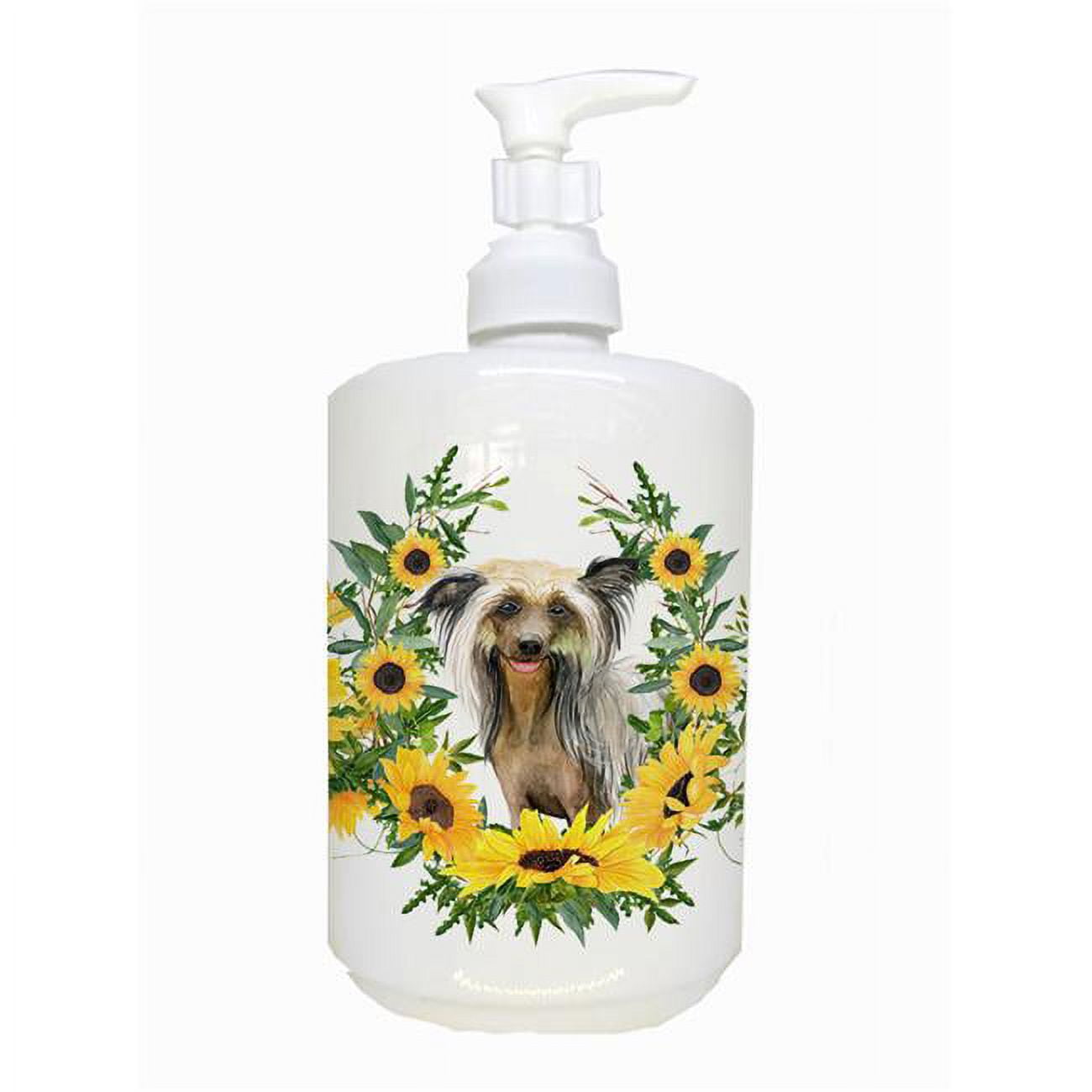 CK2851SOAP Chinese Crested Ceramic Soap Dispenser