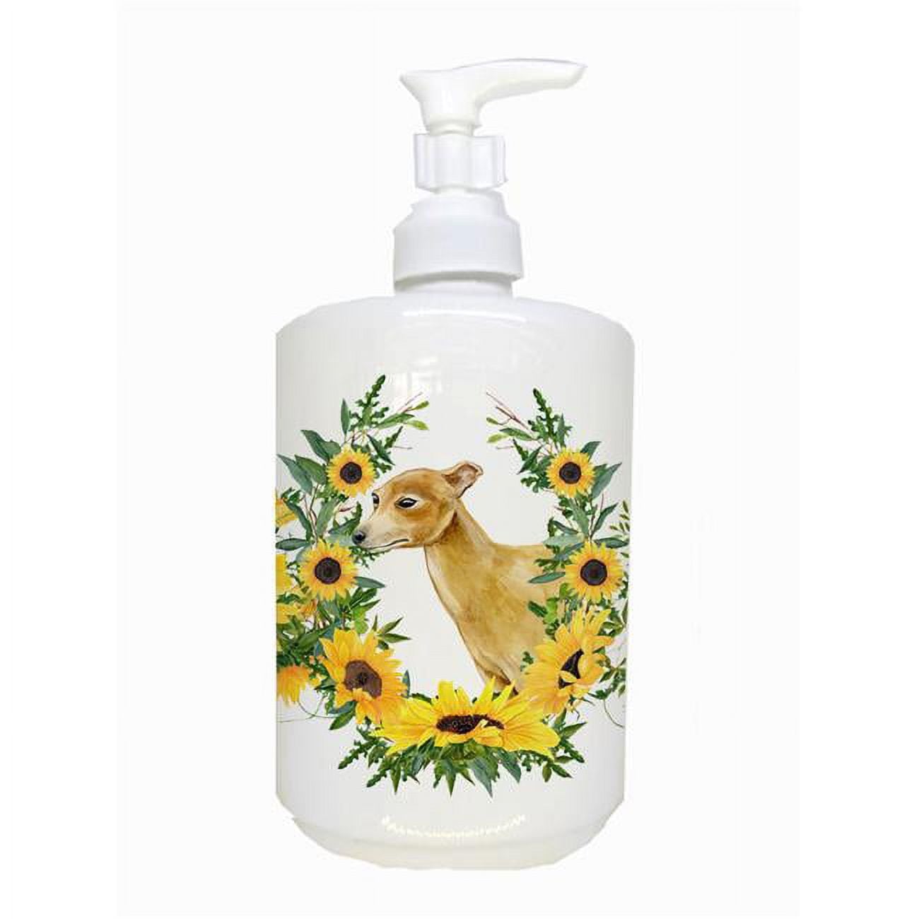 Italian Greyhound Ceramic Soap Dispenser