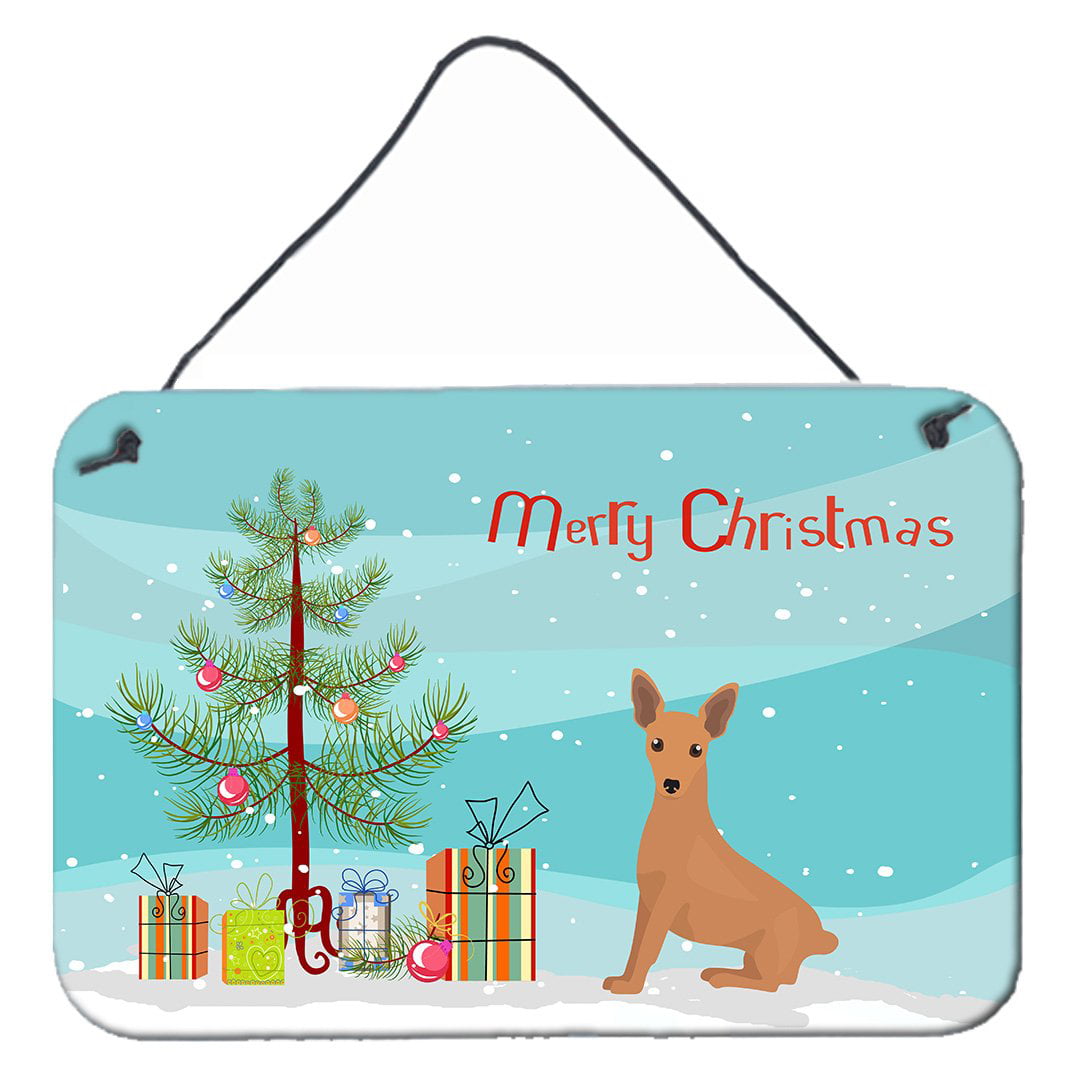 Miniature Pinscher Christmas Tree Wall or Door Hanging Prints