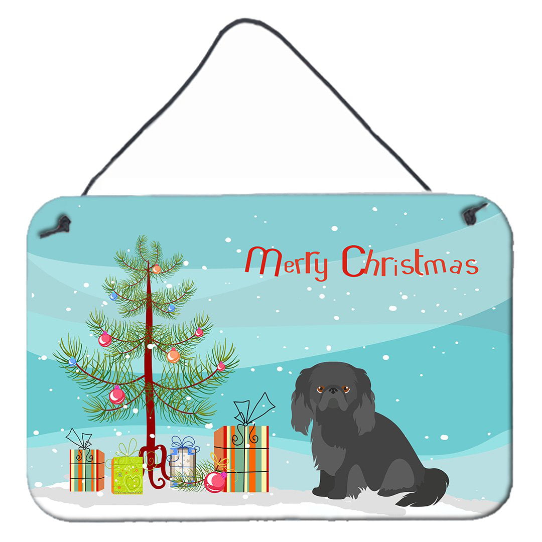 Pekingese Christmas Tree Wall or Door Hanging Prints