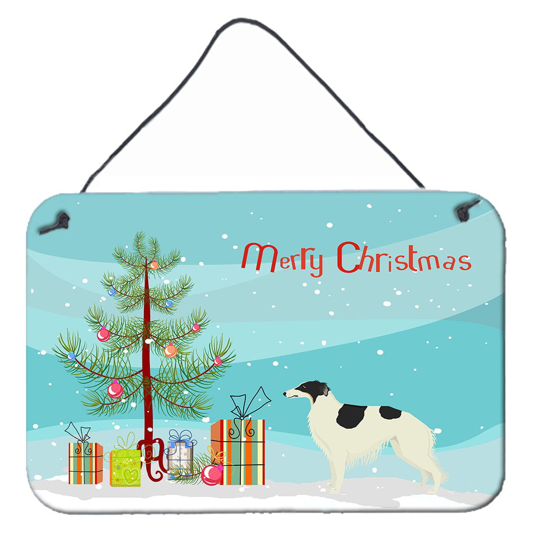 Borzoi Christmas Tree Wall or Door Hanging Prints