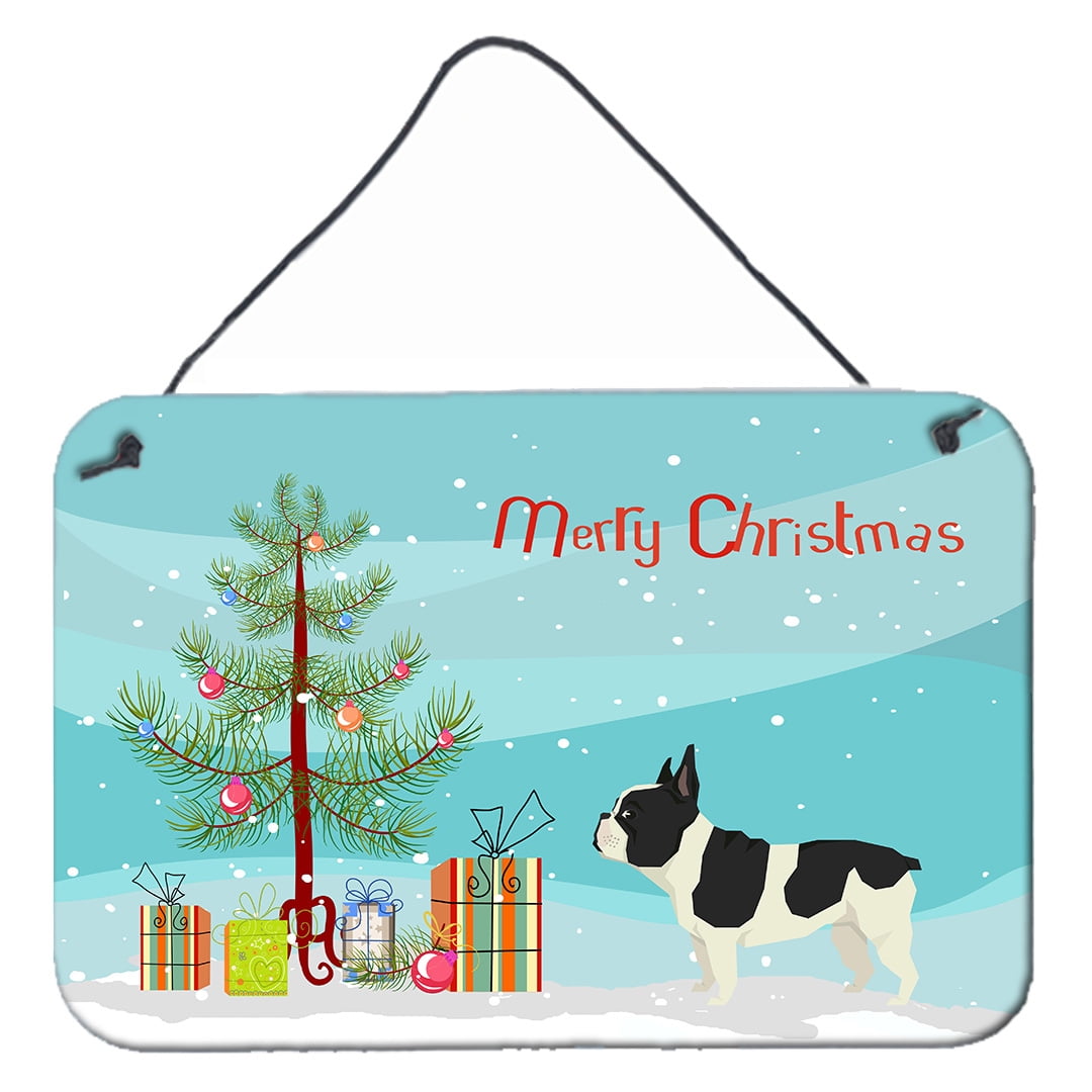 French Bulldog Christmas Tree Wall or Door Hanging Prints