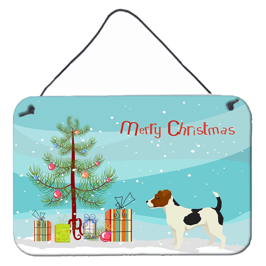 Jack Russell Terrier Christmas Tree Wall or Door Hanging Prints
