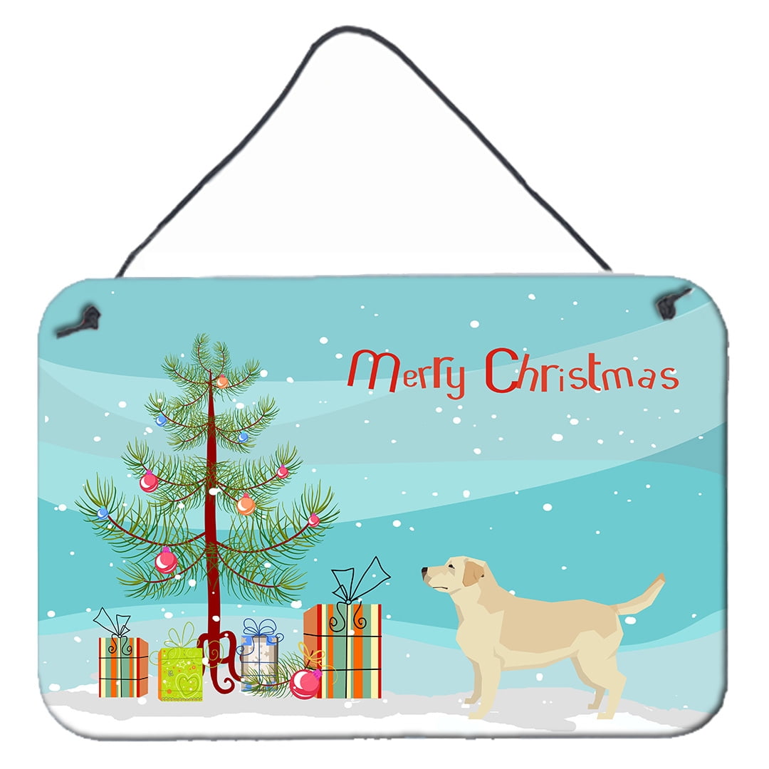 Labrador Retriever Christmas Tree Wall or Door Hanging Prints