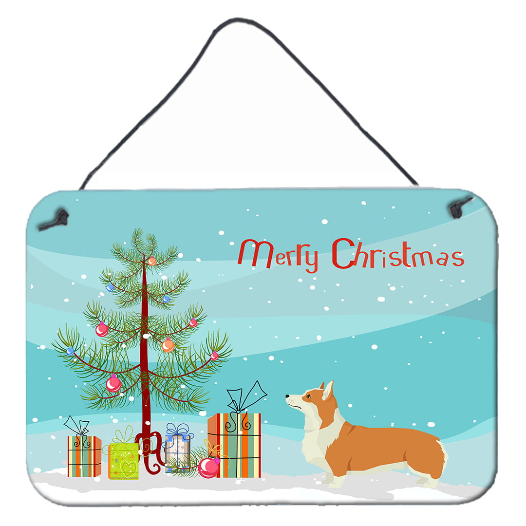 Pembroke Corgi Christmas Tree Wall or Door Hanging Prints