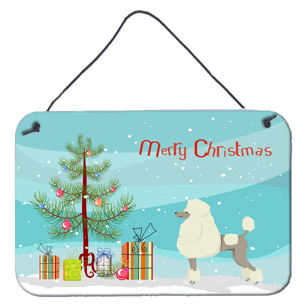 Poodle Christmas Tree Wall or Door Hanging Prints