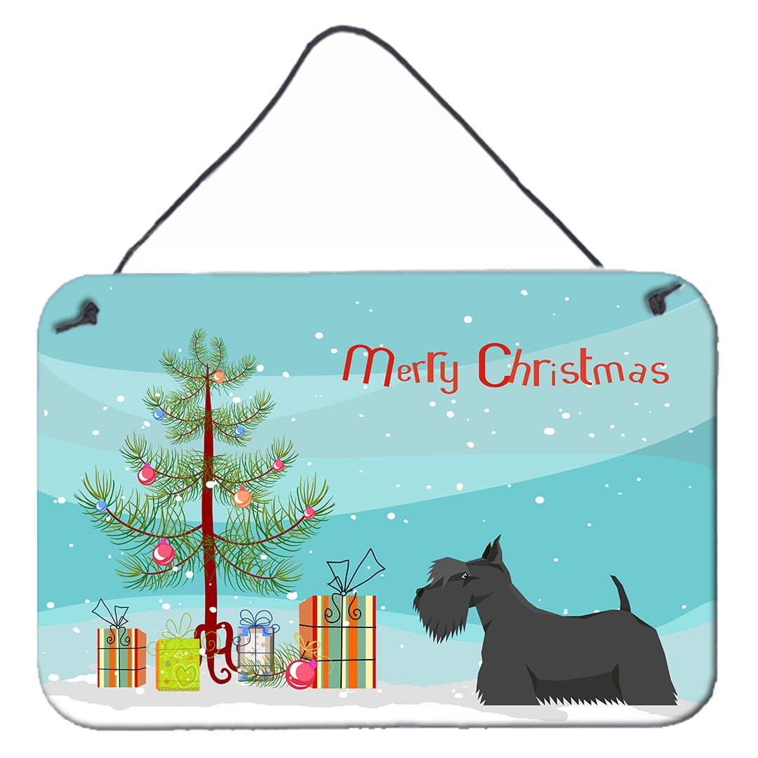 Scottish Terrier Christmas Tree Wall or Door Hanging Prints