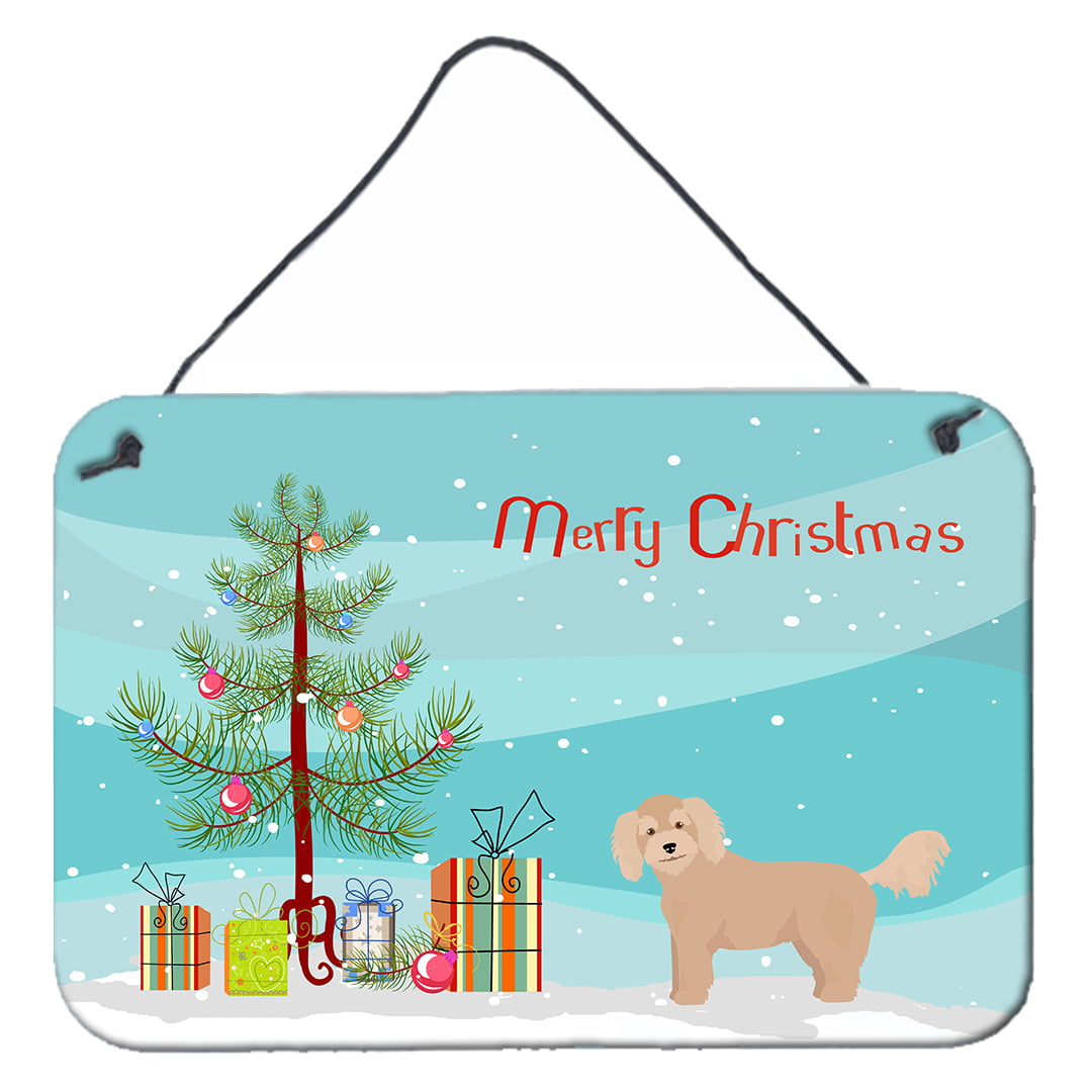 Bichpoo Christmas Tree Wall or Door Hanging Prints