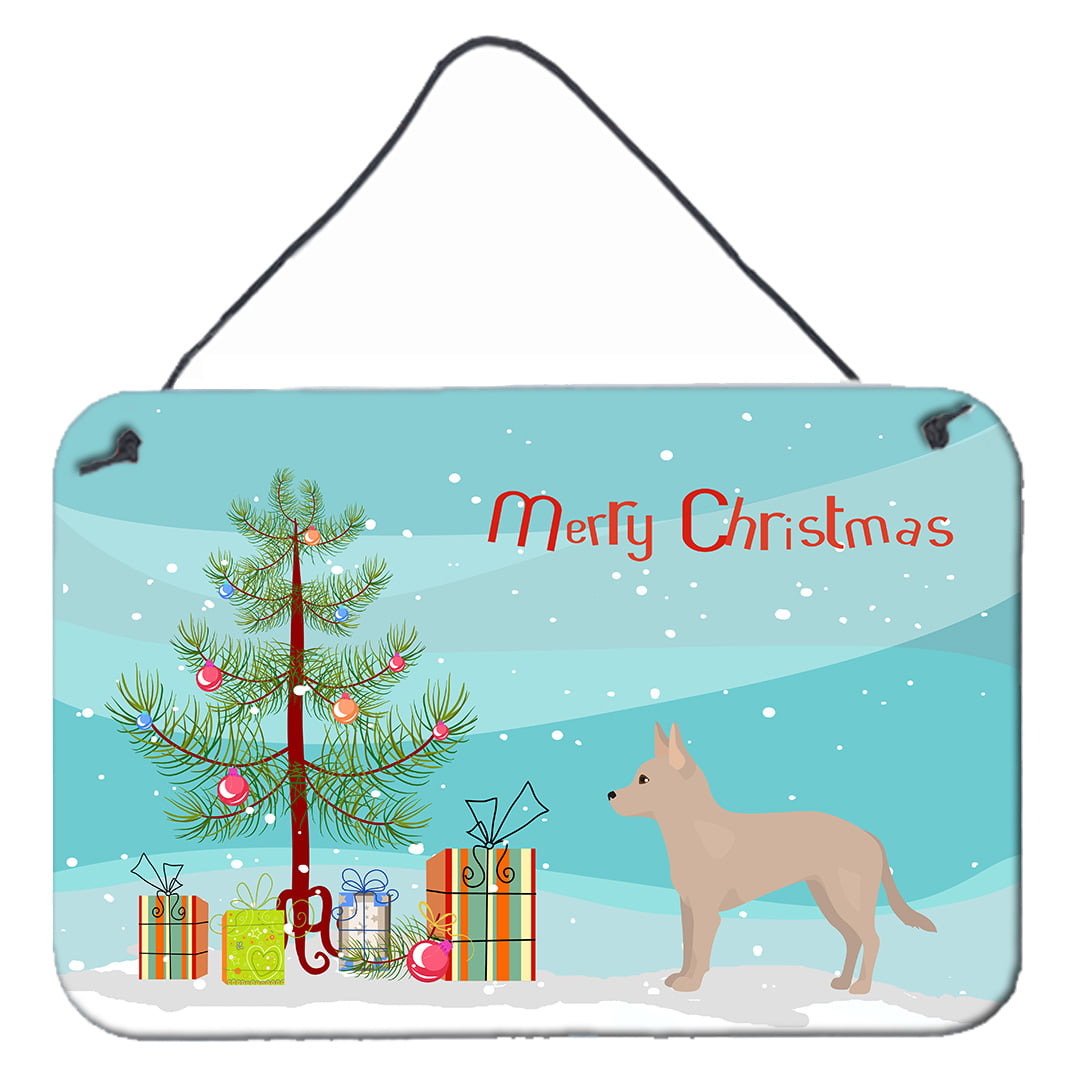 Tan Jackhuahua Christmas Tree Wall or Door Hanging Prints