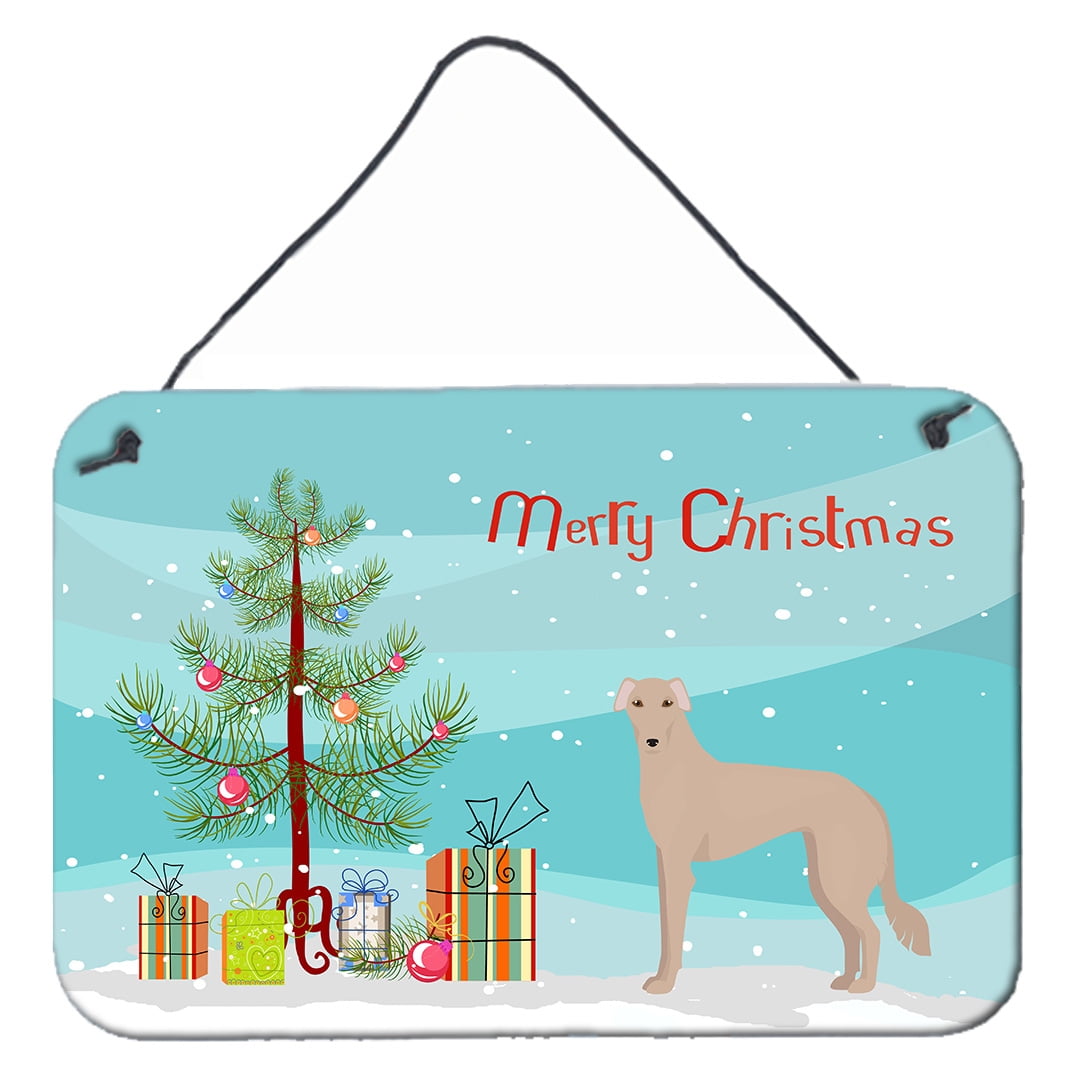 Tan Longdog Christmas Tree Wall or Door Hanging Prints