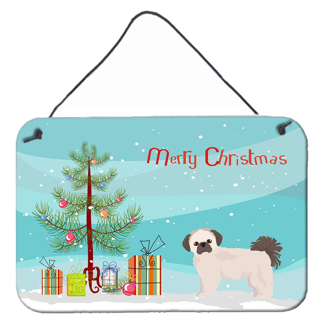 CK3857DS812 Pekeapoo Christmas Tree Wall or Door Hanging Prints