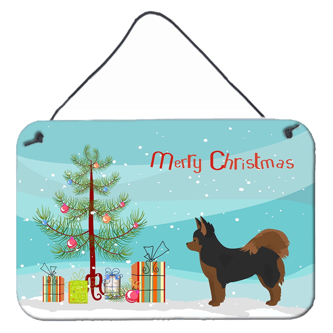 Black & Tan Pomchi Christmas Tree Wall or Door Hanging Prints