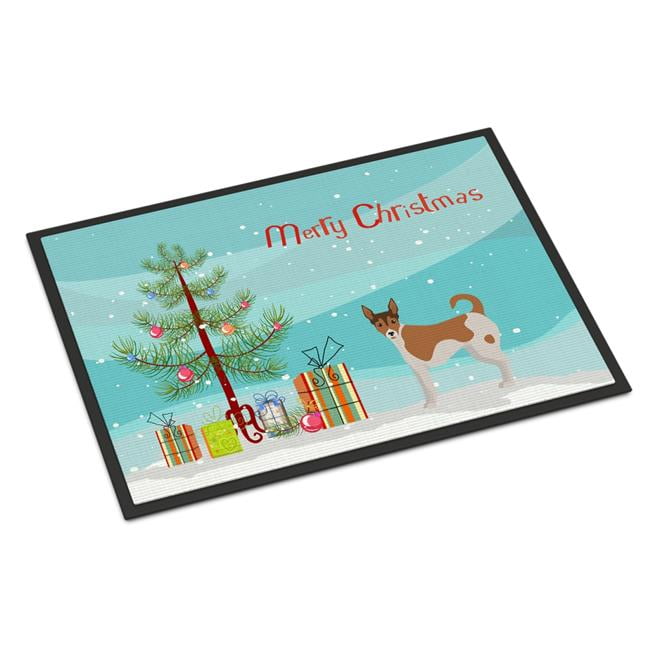 CK3487JMAT 24 x 36 in. Tenterfield Terrier Christmas Tree Indoor or Outdoor Mat