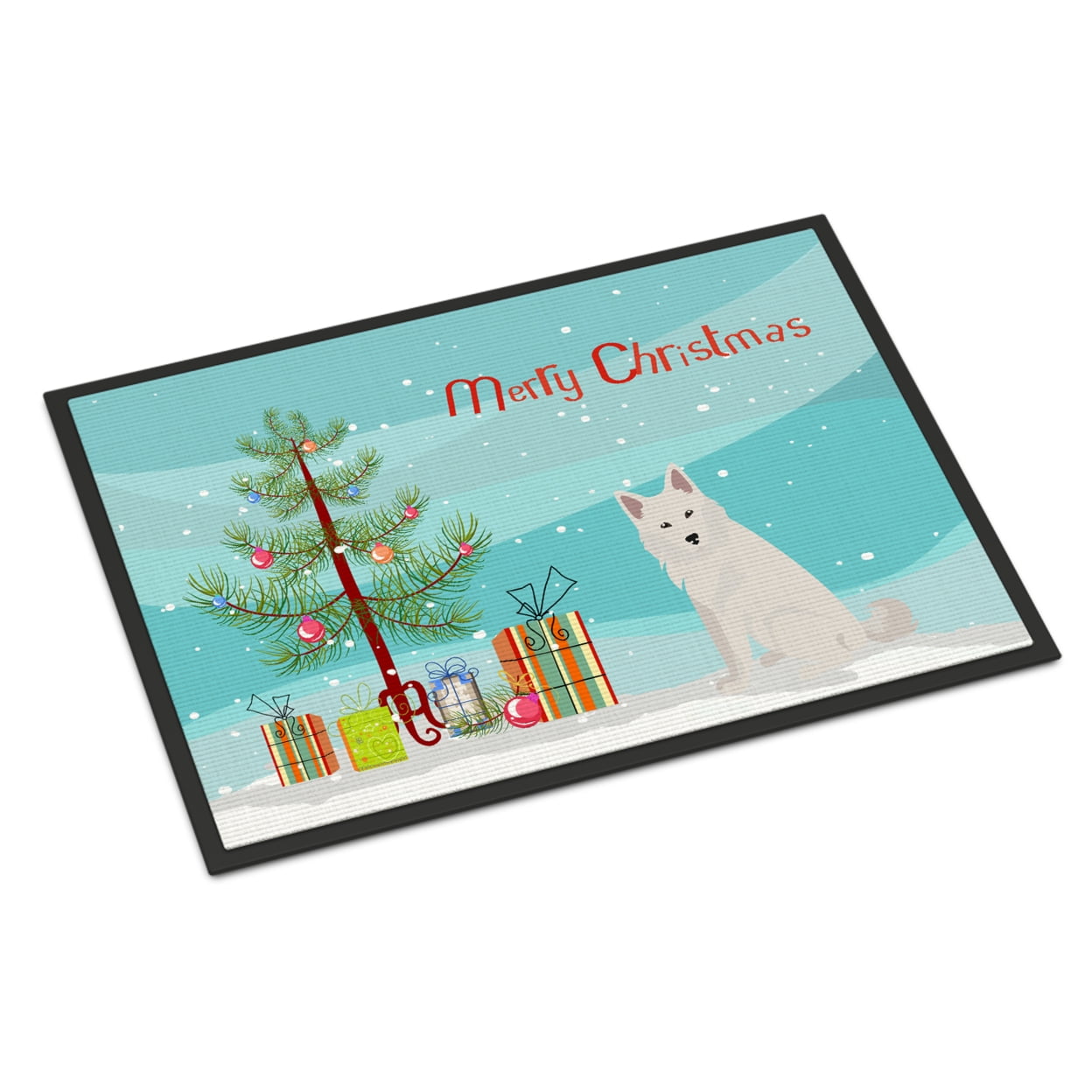 24 x 36 in. Danish Spitz Christmas Tree Indoor or Outdoor Mat