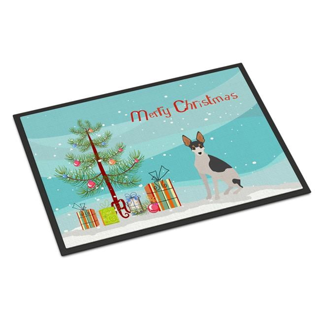 CK3502JMAT 24 x 36 in. Miniature Fox Terrier No.2 Christmas Tree Indoor or Outdoor Mat