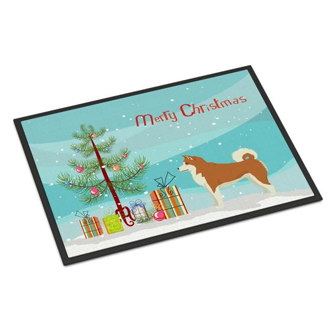 CK3512JMAT 24 x 36 in. Akita Christmas Tree Indoor or Outdoor Mat