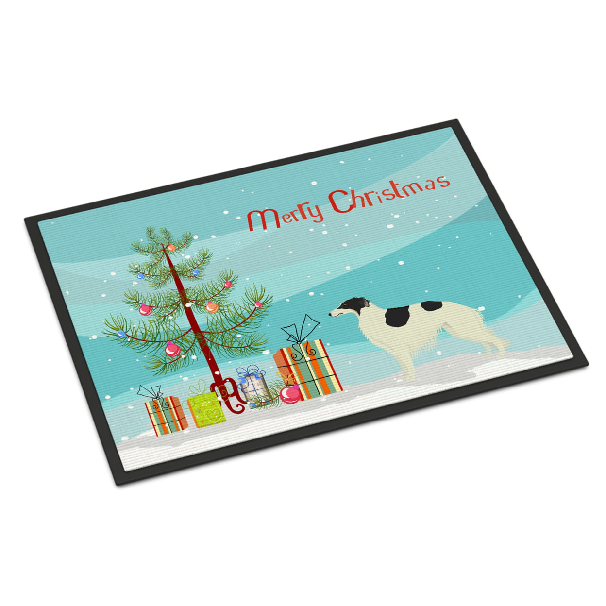 CK3524JMAT 24 x 36 in. Borzoi Christmas Tree Indoor or Outdoor Mat