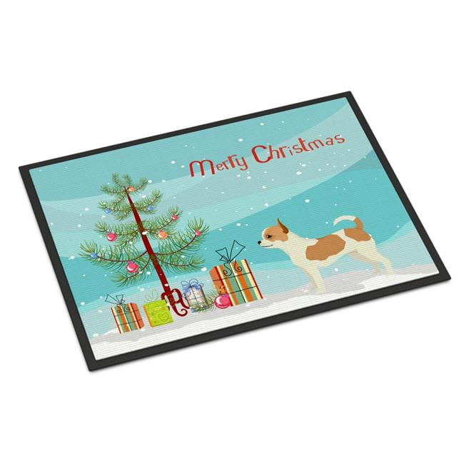 CK3530JMAT 24 x 36 in. Chihuahua Christmas Tree Indoor or Outdoor Mat