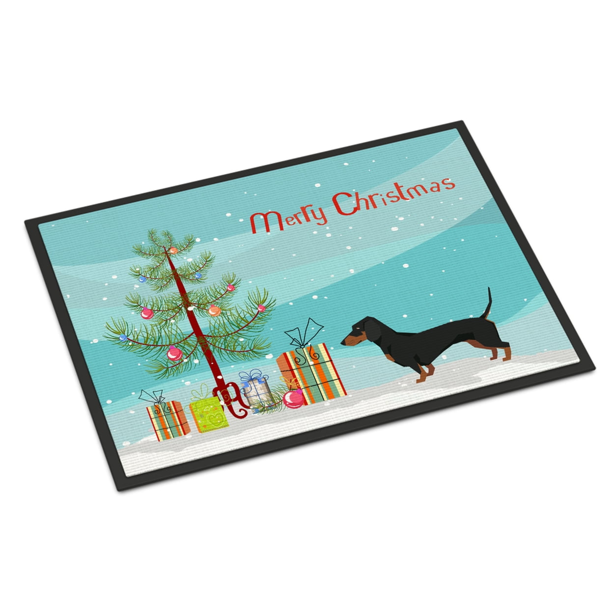 CK3533JMAT 24 x 36 in. Dachshund Christmas Tree Indoor or Outdoor Mat