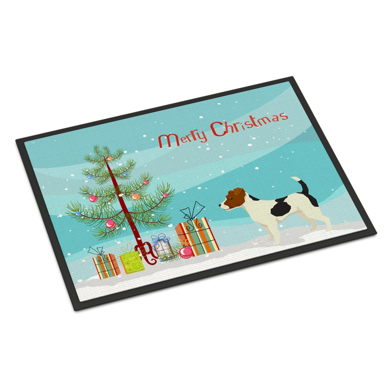 CK3547JMAT 24 x 36 in. Jack Russell Terrier Christmas Tree Indoor or Outdoor Mat