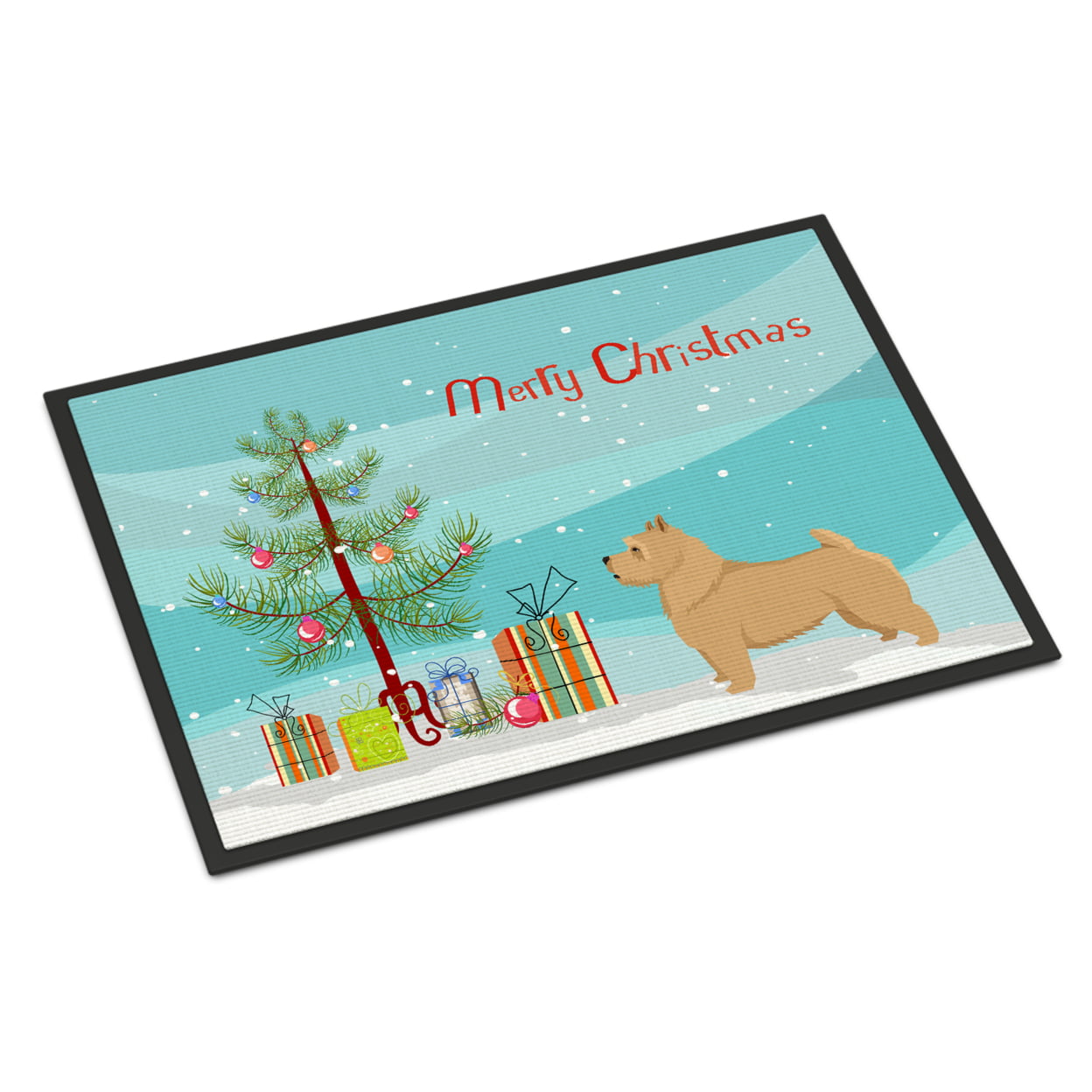 CK3551JMAT 24 x 36 in. Norwich Terrier Christmas Tree Indoor or Outdoor Mat