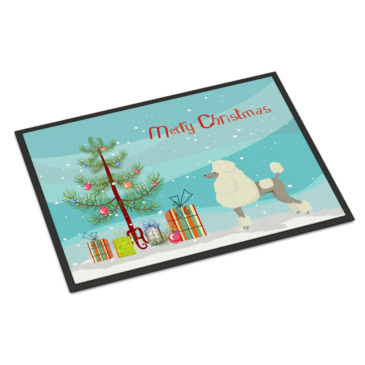 CK3556JMAT 24 x 36 in. Poodle Christmas Tree Indoor or Outdoor Mat