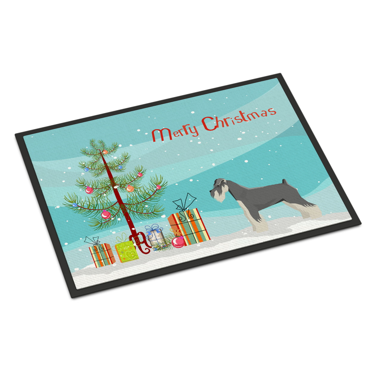 CK3559JMAT 24 x 36 in. Schnauzer Christmas Tree Indoor or Outdoor Mat