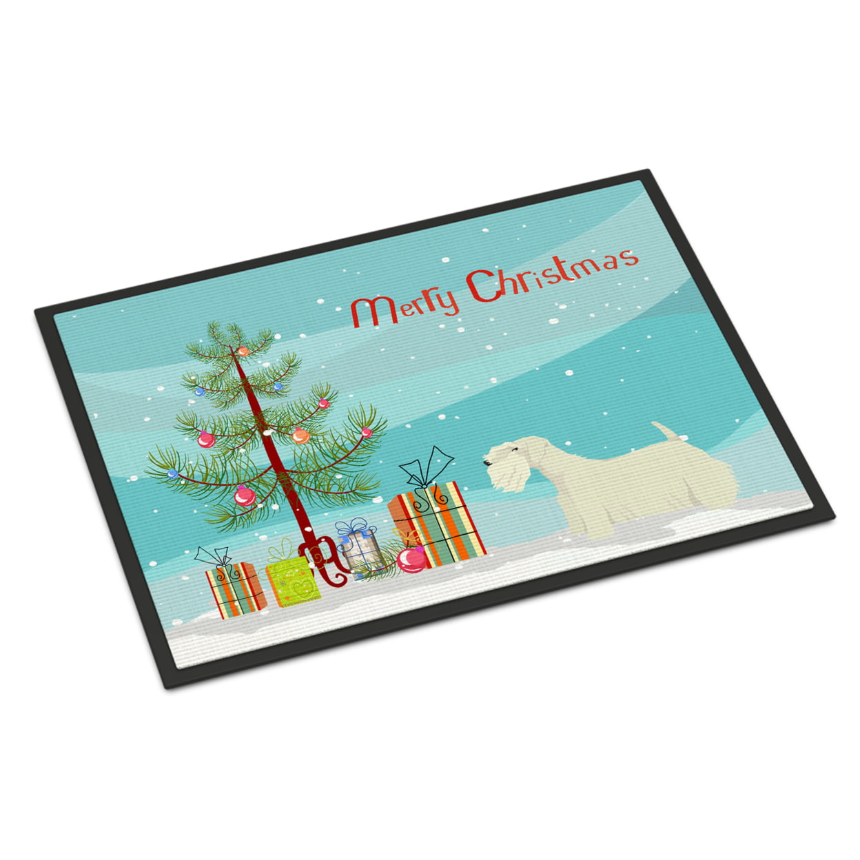 CK3561JMAT 24 x 36 in. Sealyham Terrier Christmas Tree Indoor or Outdoor Mat