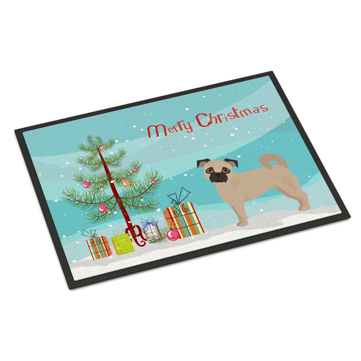 CK3821JMAT 24 x 36 in. Fawn Chug Christmas Tree Indoor or Outdoor Mat