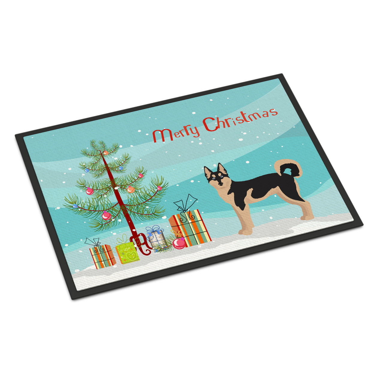 CK3831JMAT 24 x 36 in. Gerberian Shepsky No.2 Christmas Tree Indoor or Outdoor Mat