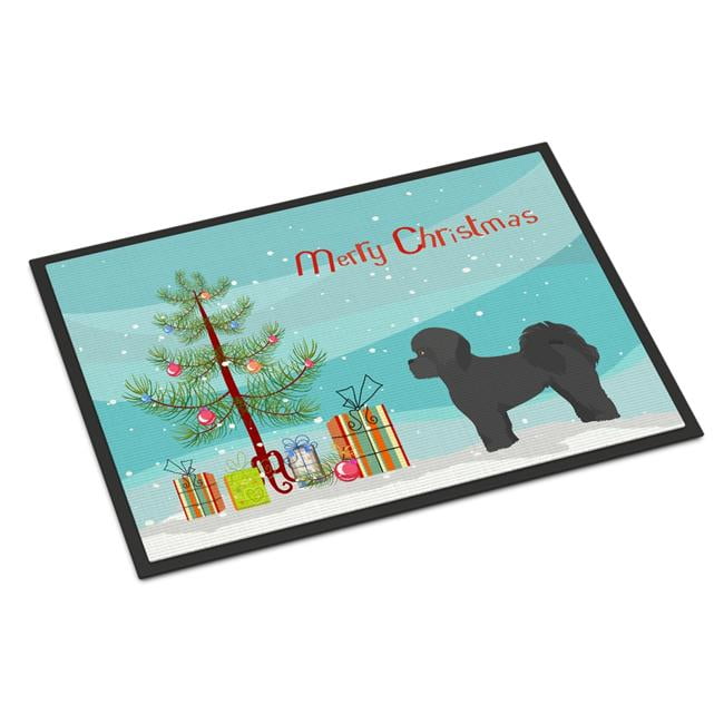 CK3852JMAT 24 x 36 in. Black Mal-Shi Christmas Tree Indoor or Outdoor Mat