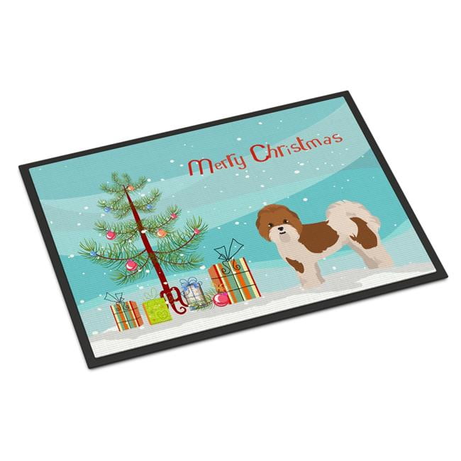 CK3853JMAT 24 x 36 in. Mal-Shi Christmas Tree Indoor or Outdoor Mat