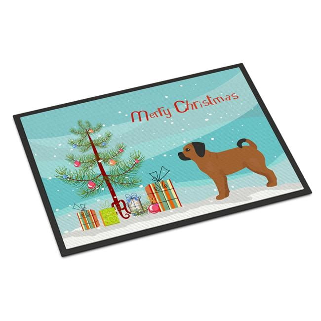 CK3863JMAT 24 x 36 in. Puggle Christmas Tree Indoor or Outdoor Mat