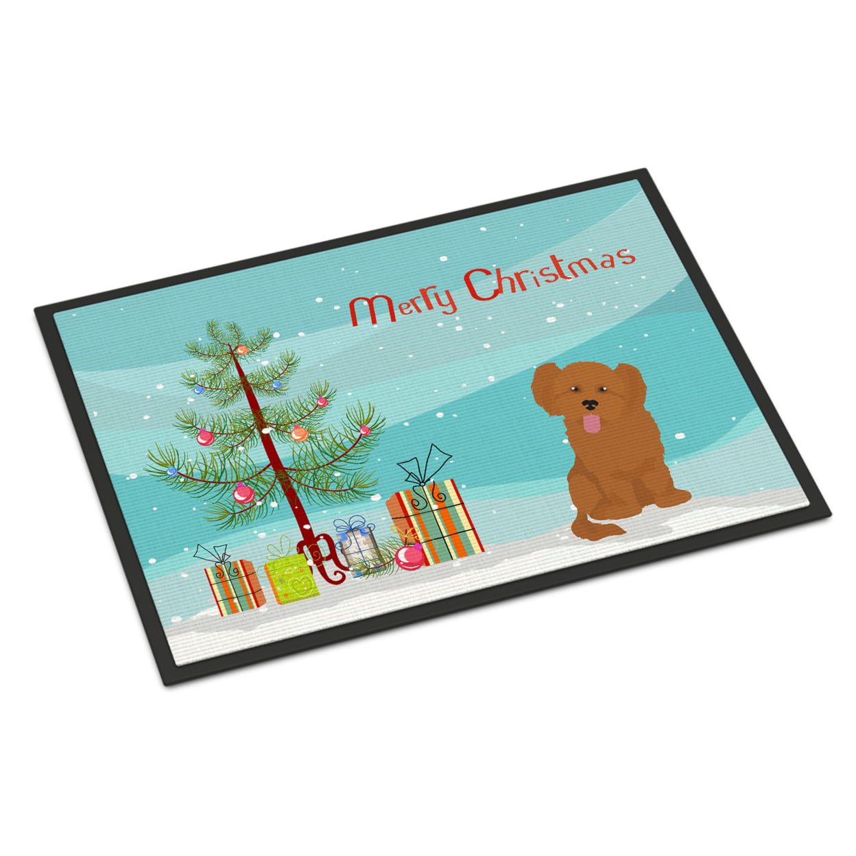 CK3891JMAT 24 x 36 in. Shih Poo No.3 Christmas Tree Indoor or Outdoor Mat