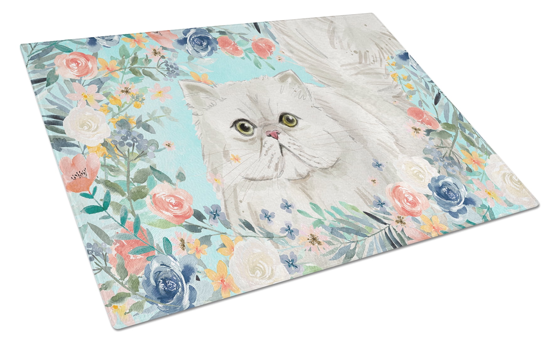 Picture of Carolines Treasures CK3394LCB Persian Style Spring Flowers Glass Cutting Board - Large