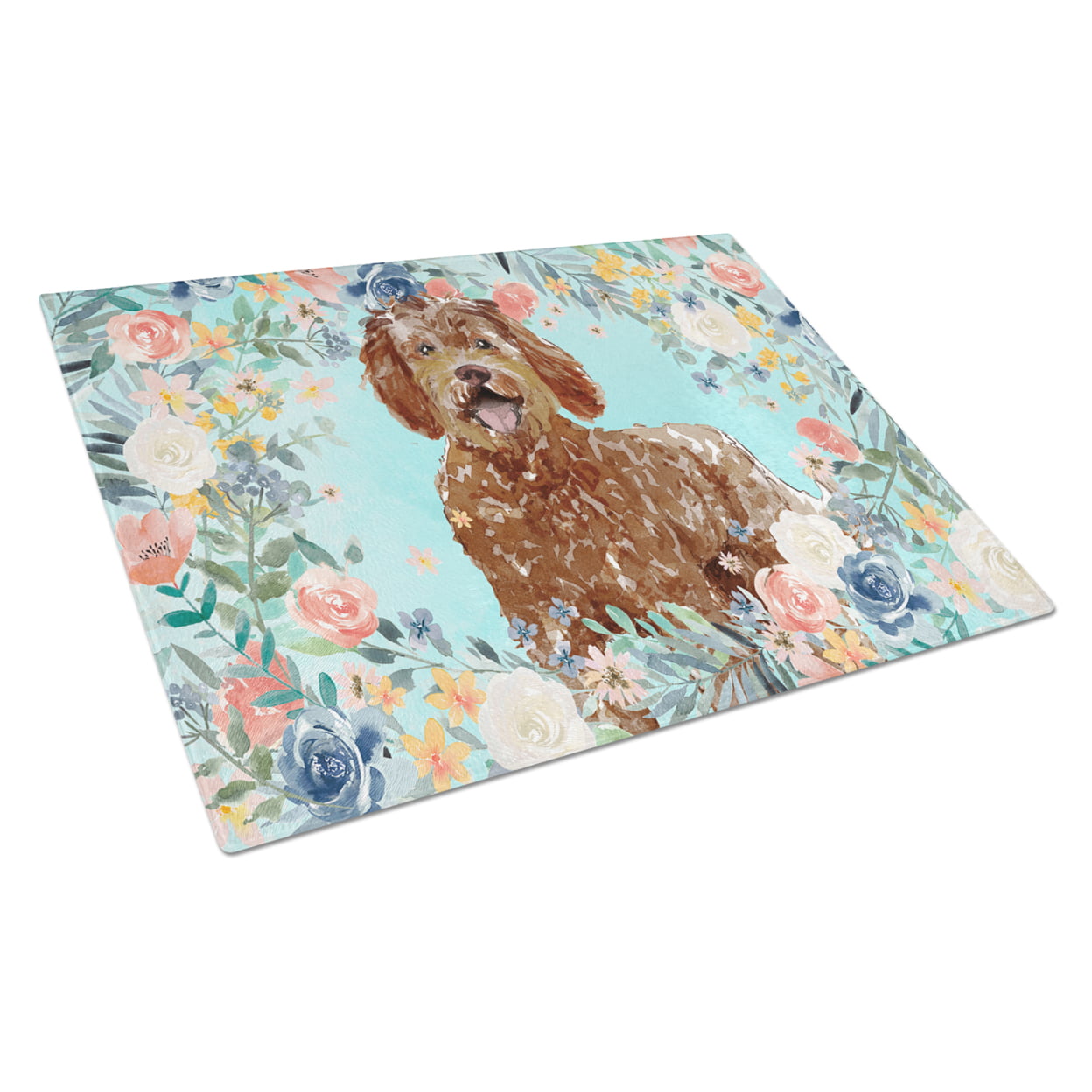 CK3421LCB Labradoodle Glass Cutting Board - Large