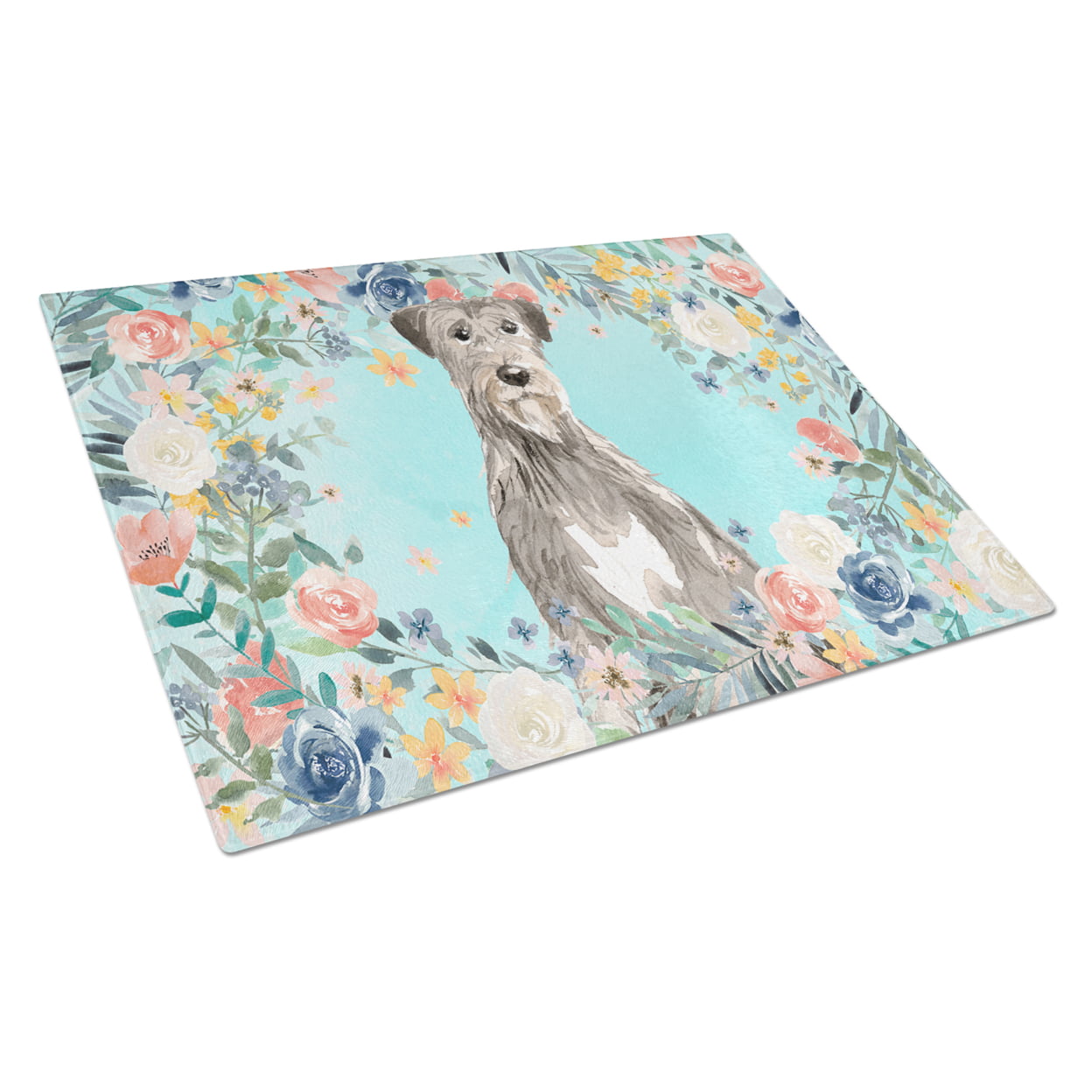 Irish Wolfhound Glass Cutting Board - Large