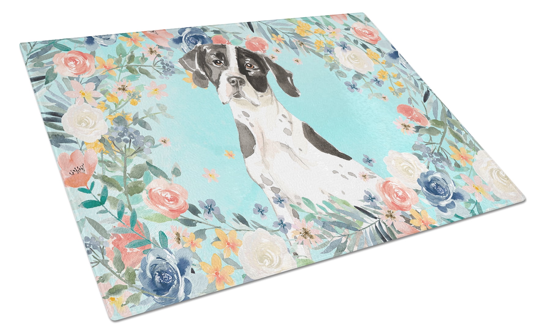 English Pointer Glass Cutting Board - Large