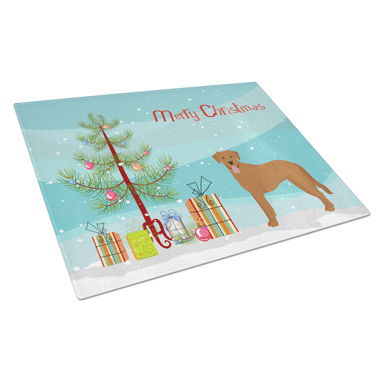 Goldador Christmas Tree Glass Cutting Board - Large