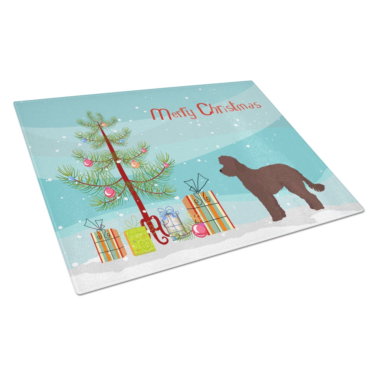 Whoodle No.1 Christmas Tree Glass Cutting Board - Large