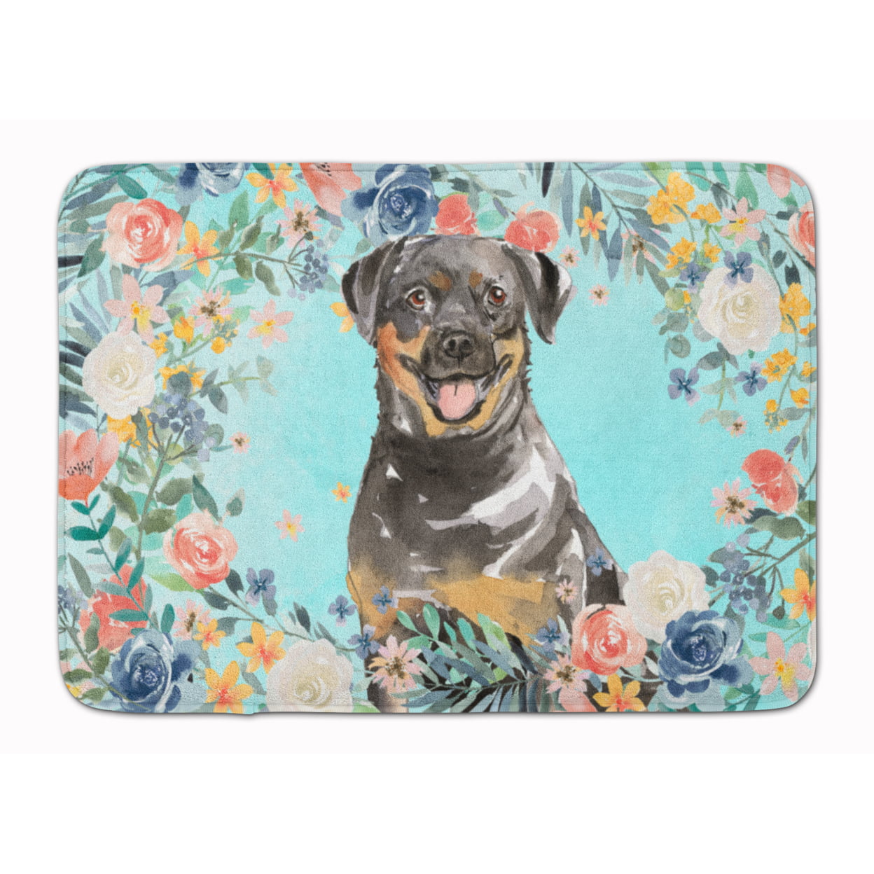 CK3415RUG Rottweiler Machine Washable Memory Foam Mat